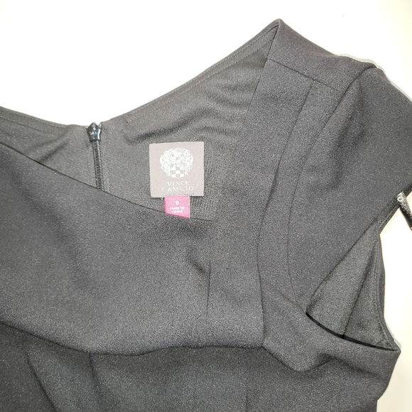 Vince Camuto Cap Sleeve Scuba Crepe Sheath Dress - Black size 8 - Picture 6 of 8